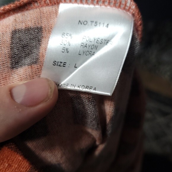 TERRA SJ Apparel Buffalo Plaid Tunic Red Black Check Pockets Quarter Button Sz L - Picture 12 of 13